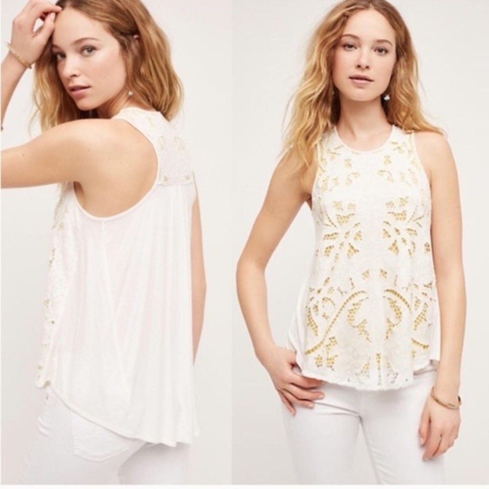 Anthropologie Akemi + Kin Filigree Lace Tank